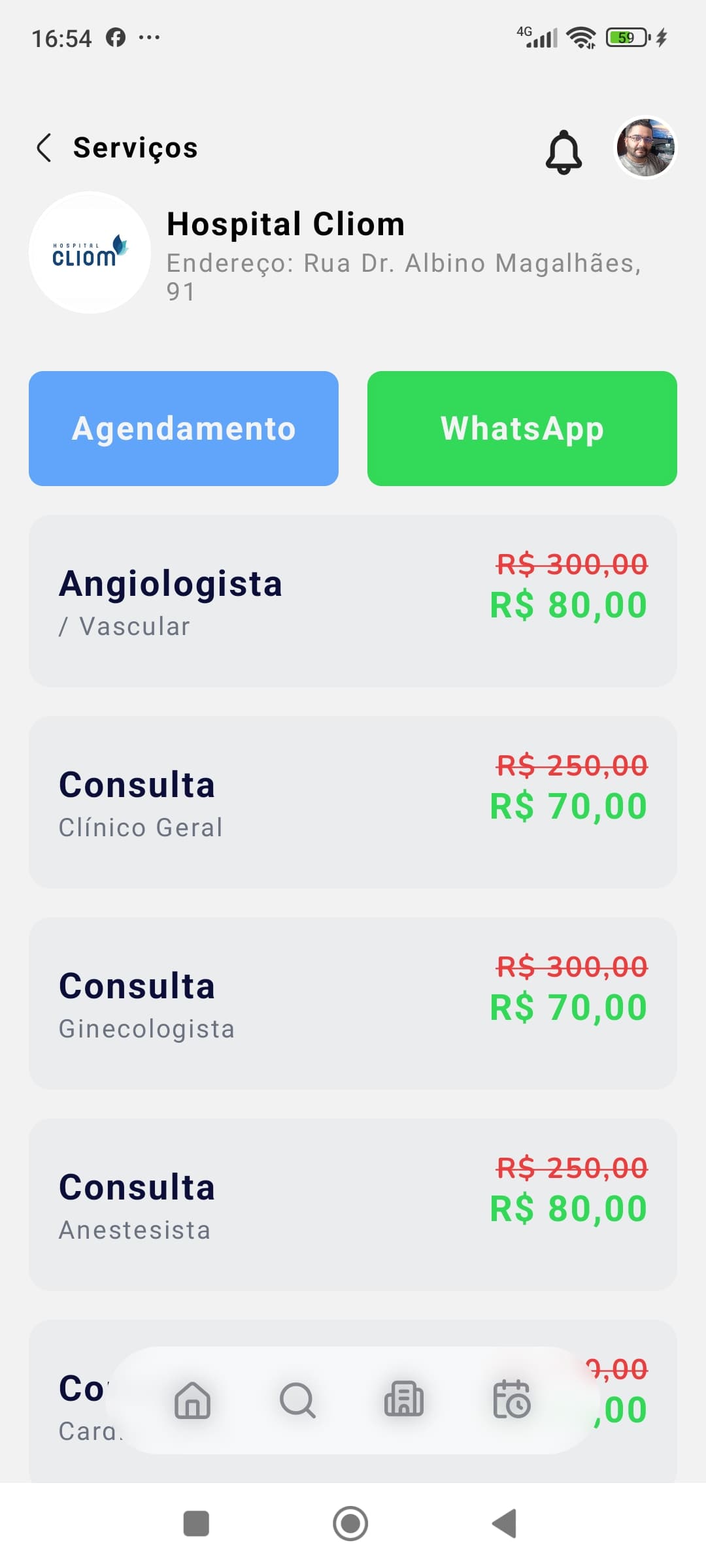 Tela do app - etapa 4