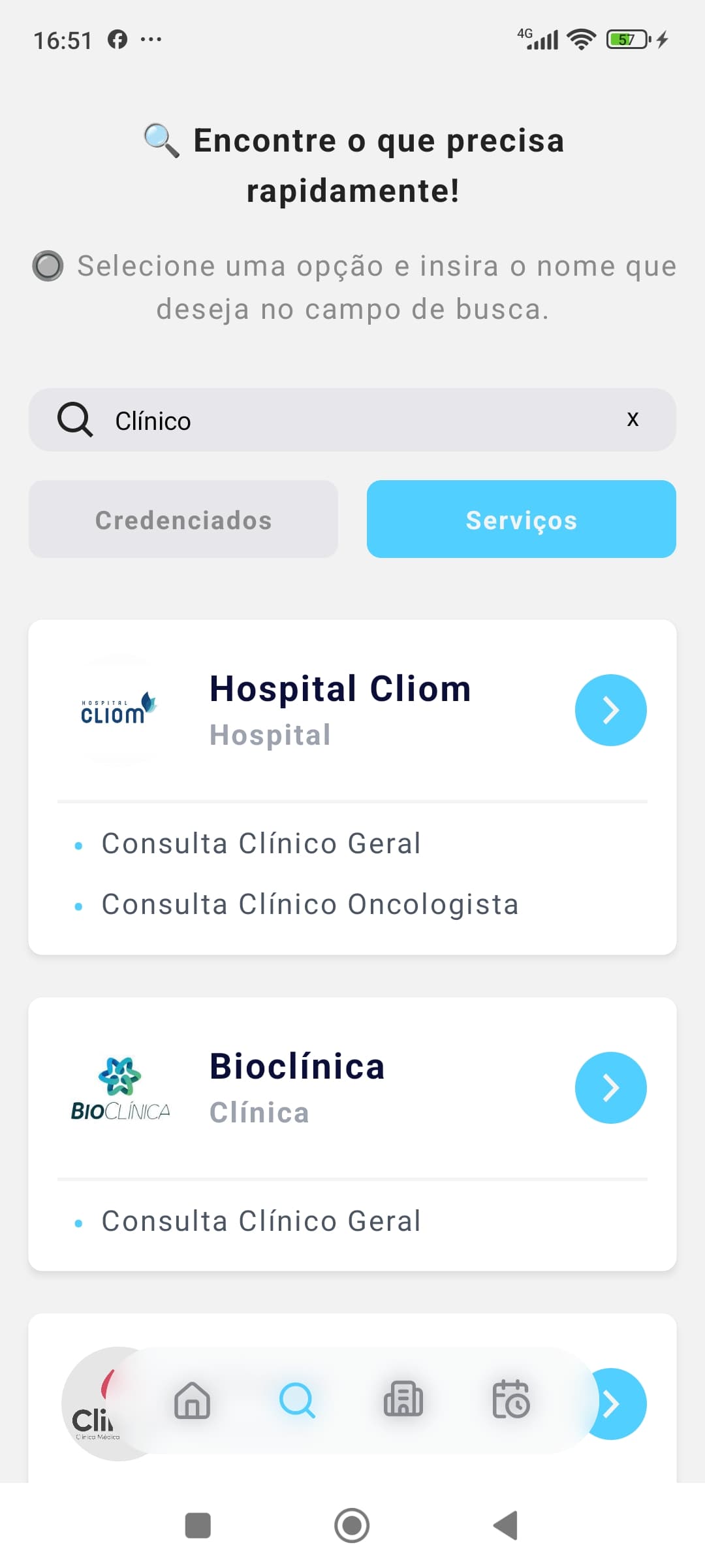 Tela do app - etapa 1
