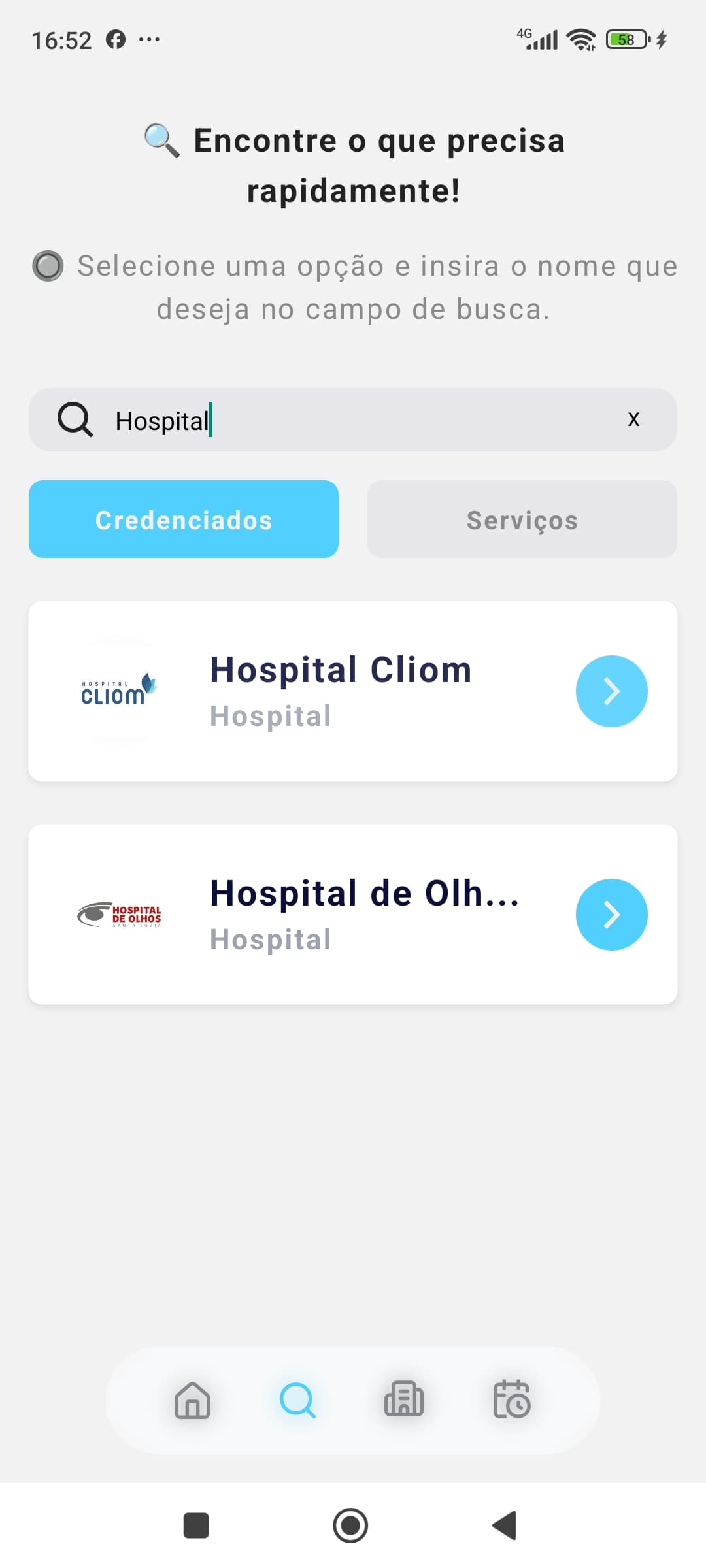 Tela do app - etapa 2