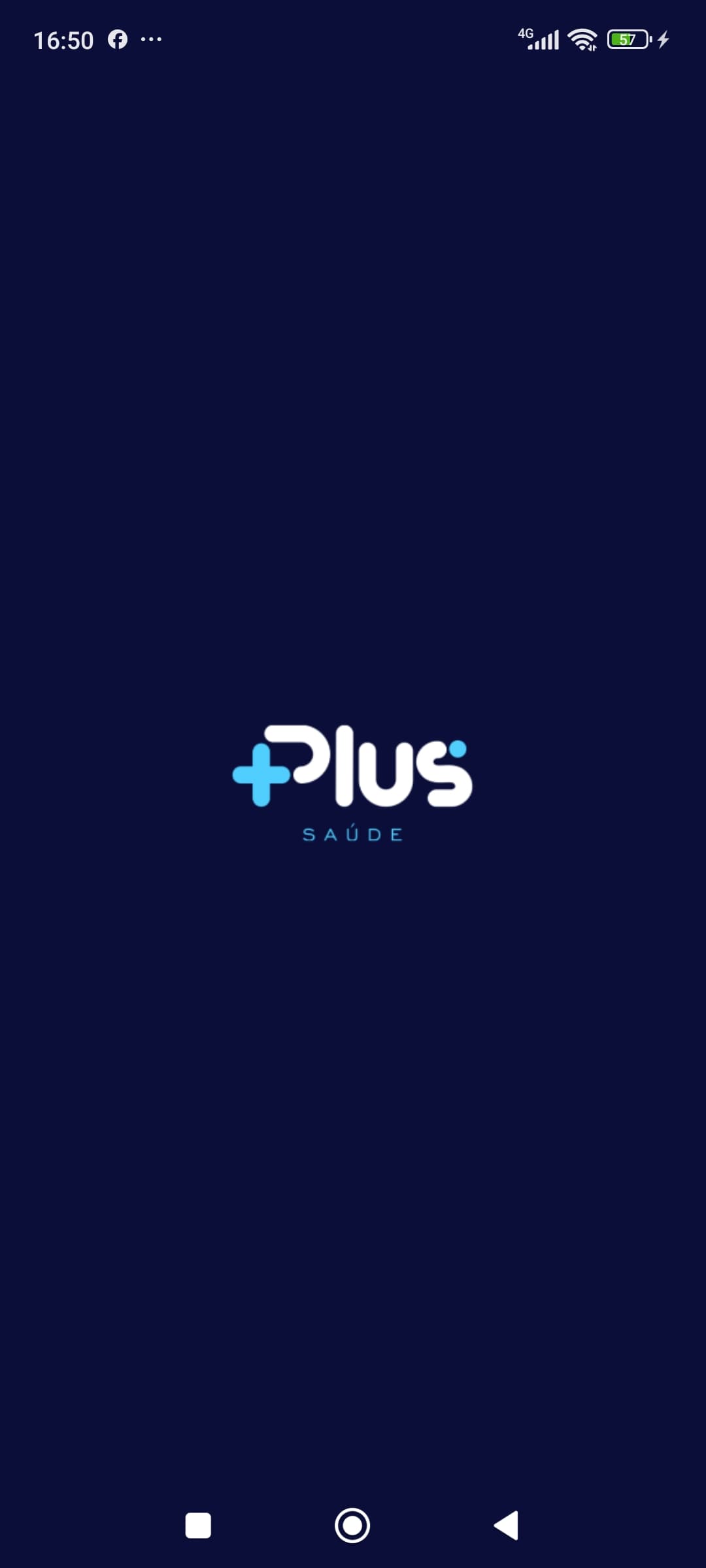Tela inicial do app Plus Saúde